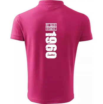 Pánská košile Limited edition 1960 pruh - Polokošile pánská Pique Polo 203 - L ( Purpurová )