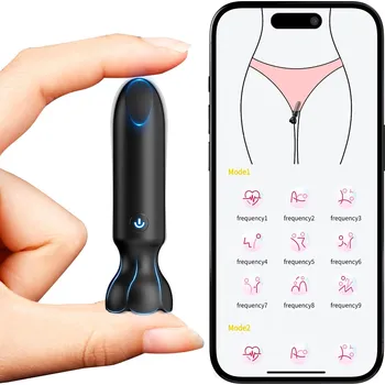 Vibrátor SuperLove Mighty & Smart Bullet Vibrator with App Black