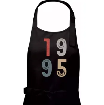 Kuchyňská zástěra Vintage číslice 1995 - Dámská zástěra na vaření - Univerzální velikost ( Černá )