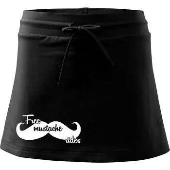 Dámská sukně Free Mustache rides - Sportovní sukně - two in one - M ( Černá )