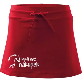 Dámská sukně Lepší než nákupák - Sportovní sukně - two in one - XL ( Červená )