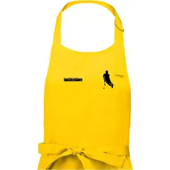 Kuchyňská zástěra Floorball sport - Pánská zástěra na vaření - Univerzální velikost ( Žlutá )
