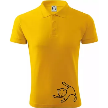 Pánská košile Kočka si hraje - Polokošile pánská Pique Polo 203 - S ( Žlutá )