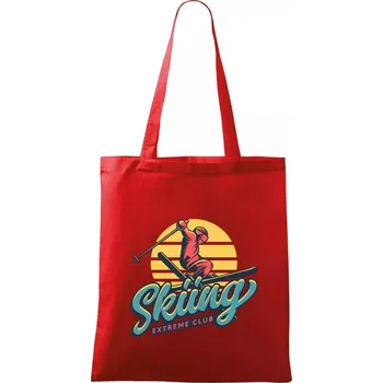 Nákupní taška Skiing winter extreme cup - Taška bavlněná - 42 x 38 cm ( Červená )