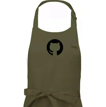 Kuchyňská zástěra Kočka v kolečku - Dámská zástěra na vaření - Univerzální velikost ( Khaki )