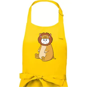 Kuchyňská zástěra Kočka v převleku lva - Pánská zástěra na vaření - Univerzální velikost ( Žlutá )