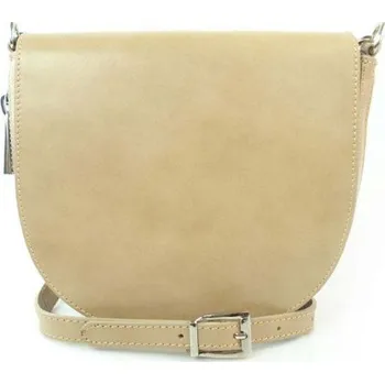 Kabelka Kožená crossbody kabelka Silvia 092 béžová