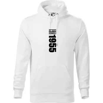 Pánská mikina Limited edition 1955 pruh - Mikina pánská Cape s kapucí - M ( Bílá )