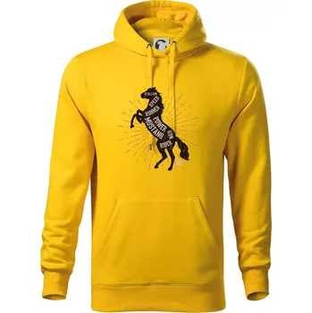 Pánská mikina Horse mustang - Mikina pánská Cape s kapucí - L ( Žlutá )