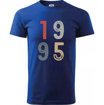 Vintage číslice 1995 - Triko extra velké (5-8XL) - 8XL ( Královská modrá )