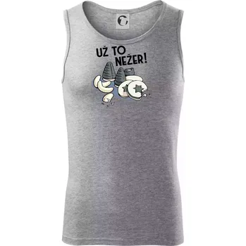 Už to nežer! - Tílko pánské Core - 2XL ( Tmavě šedý melír )