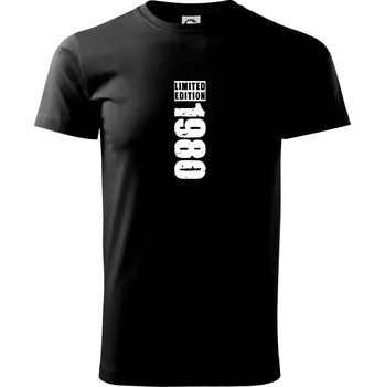 Pánské tričko Limited edition 1980 pruh - Triko extra velké (5-8XL) - 7XL ( Černá )