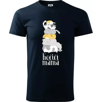 Kočičí máma - Triko extra velké (5-8XL) - 6XL ( Námořní modrá (velmi tmavá - téměř černá) )