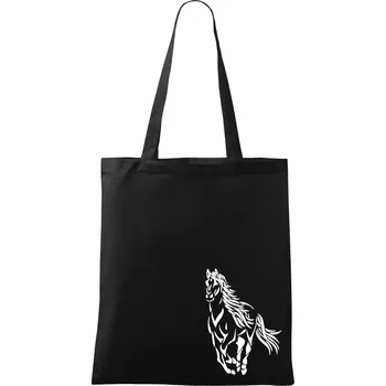 Kůň běžící - Taška bavlněná - 42 x 38 cm ( Černá )