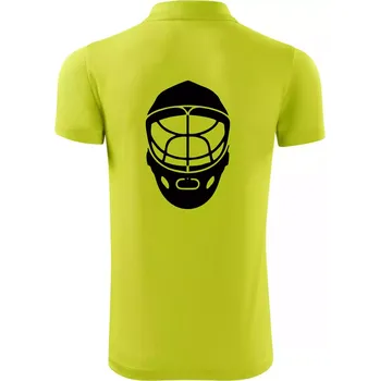 Pánská košile Florbal maska - Polokošile Victory sportovní (dresovina) - S ( Limetková )