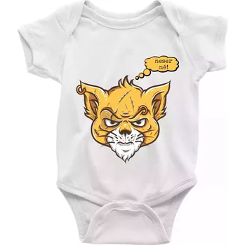 Kojenecký body Kočka "neser mě!" - Body kojenecké s krátkým rukávem - Krátký r. 12-18 měs ( Bílá )