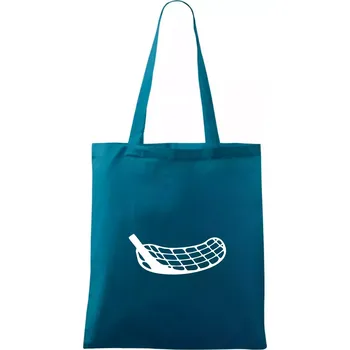 Florbalová čepel - Taška bavlněná - 42 x 38 cm ( Petrolejová )