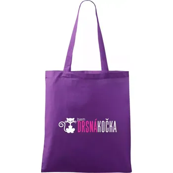 Jsem drsná kočka - Taška bavlněná - 42 x 38 cm ( Fialová )