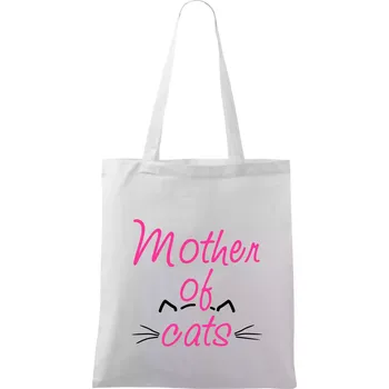 Mother of cats - Taška bavlněná - 42 x 38 cm ( Bílá )