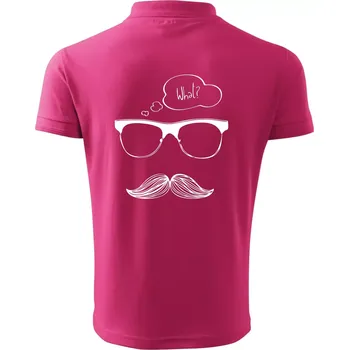 Pánská košile Mustache what? - Polokošile pánská Pique Polo 203 - 2XL ( Purpurová )