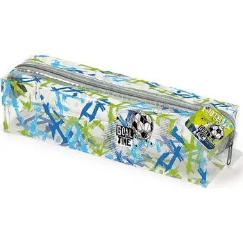 Penál Penál průhledný s barevným potiskem Goal Time