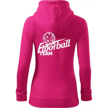 Dámská mikina Florbal team - Dámská mikina trendy zipper s kapucí - 2XL ( Purpurová )