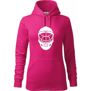 Dámská mikina Florbal maska - Mikina dámská Cape s kapucí - XS ( Purpurová )