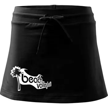 Dámská sukně Beach volleyball obrys - Sportovní sukně - two in one - XL ( Černá )