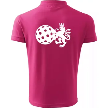 Pánská košile Český lev florbal - Polokošile pánská Pique Polo 203 - XL ( Purpurová )