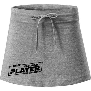Dámská sukně Best floorball player in galaxy - Sportovní sukně - two in one - XS ( Tmavě šedý melír )