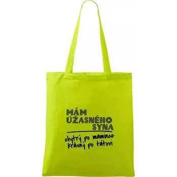 Mám úžasného syna - Taška bavlněná - 42 x 38 cm ( Limetková )