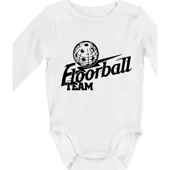 Kojenecký body Florbal team - Body kojenecké s dlouhým rukávem - Dlouhý r. do 3 měs ( Bílá )