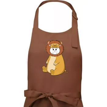 Kuchyňská zástěra Kočka v převleku lva - Pánská zástěra na vaření - Univerzální velikost ( Kakaová )