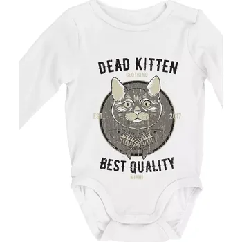 Kojenecký body Cat deadkitten - Body kojenecké s dlouhým rukávem - Dlouhý r. do 3 měs ( Bílá )
