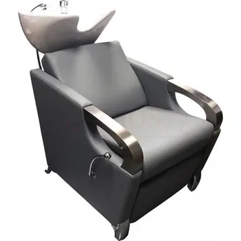 Kadeřnické křeslo Kadeřnický mycí box CONTE šedý