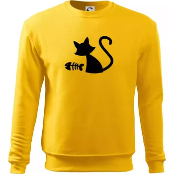 Pánská mikina Ryba vs kočka - Mikina Essential pánská - S ( Žlutá )
