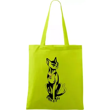 Kočka - Egyptská kočka - Taška bavlněná - 42 x 38 cm ( Limetková )