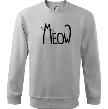 Chlapecké tričko Meow - Mňau - Mikina Essential dětská - 158 cm/12 let ( Světlešedý Melír )