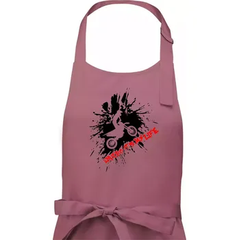 Kuchyňská zástěra Enduro its my life - Pánská zástěra na vaření - Univerzální velikost ( Starorůžová )