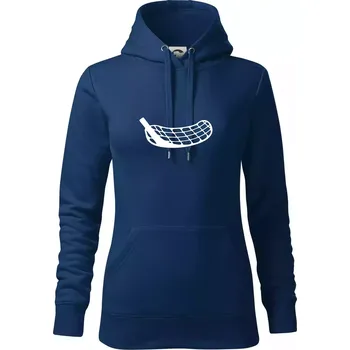 Dámská mikina Florbalová čepel - Mikina dámská Cape s kapucí - S ( Půlnoční modrá )