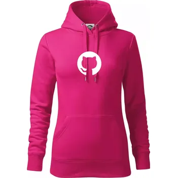 Dámská mikina Kočka v kolečku - Mikina dámská Cape s kapucí - 2XL ( Purpurová )