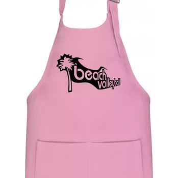 Kuchyňská zástěra Beach volleyball obrys - Dětská zástěra na vaření - Univerzální velikost ( Růžová )