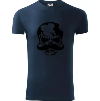Mustache lebka - Viper FIT - Pánské zůžené tričko - 2XL ( Námořní modrá (velmi tmavá - téměř černá) )