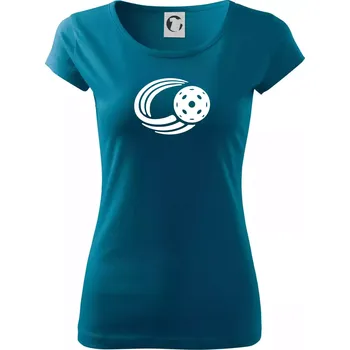 Dámské tričko Florbal míček - Dámské triko Pure - S ( Petrolejová )
