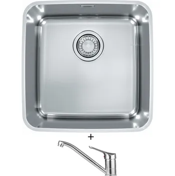 Granitový dřez Dřez pod desku SET Alveus LUNO 30 nerez + Alveus RIVIERA X chrom