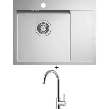 Nerezový dřez Nerezový dřez SET Alveus QUARTO 20 nerez + Alveus ROXA chrom