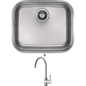 Granitový dřez Dřez pod desku SET Alveus VARIANT 10/250 nerez + Alveus ROXA chrom