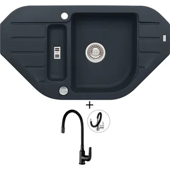 Granitový dřez Granitový dřez SET Alveus NIAGARA 60 twilight 05 + Kuchinox ELZA BKE B61D černá matná