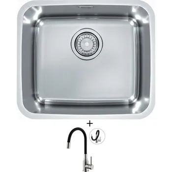 Nerezový dřez Dřez pod desku SET Alveus LUNO 20 nerez + Alveus MINTAS nerez/černá