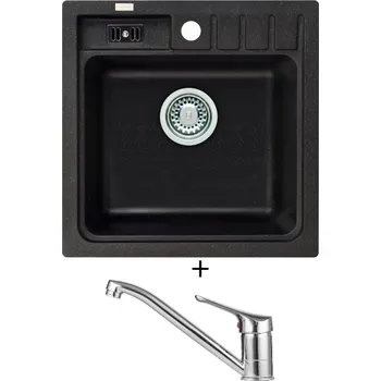 Granitový dřez Granitový dřez SET Alveus NIAGARA 20 black 91 + Alveus RIVIERA X chrom